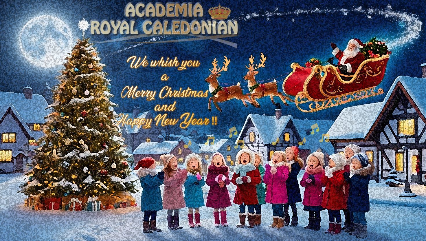 Feliz Navidad os desea la Academia Royal Caledonian.